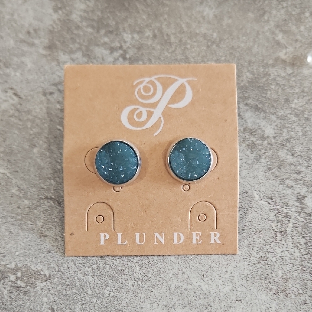 Plunder Blue Stud Earrings